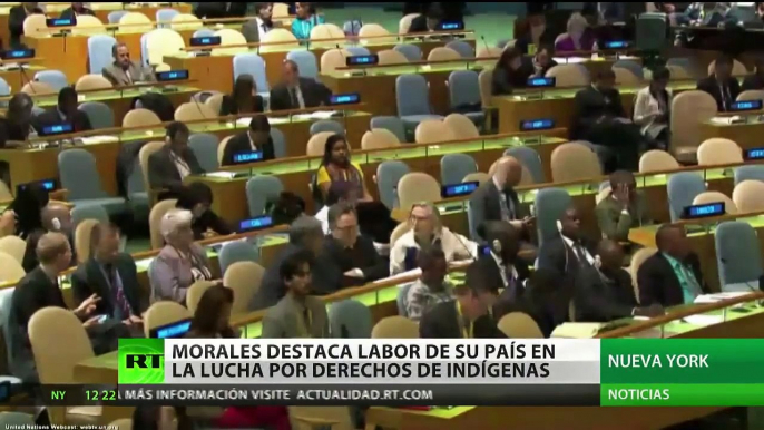 Evo Morales destaca la labor de Bolivia en la lucha por los derechos de los indígenas