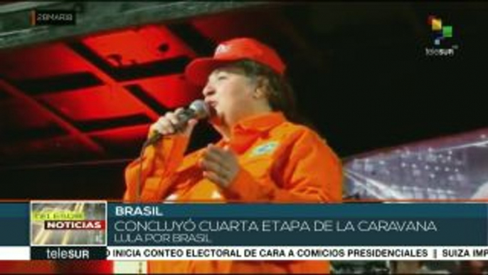 Concluye cuarta etapa de la Caravana Lula por Brasil en Curitiba