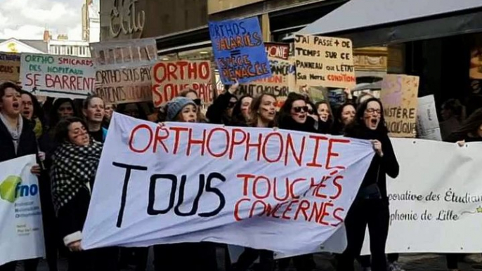 Manifestation des orthophonistes
