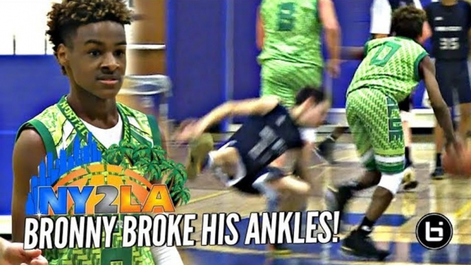 LeBron James Jr BREAKS Defender's Ankles! Rayvon Griffith Hits The Mean Dunk at NY2LA Debut!