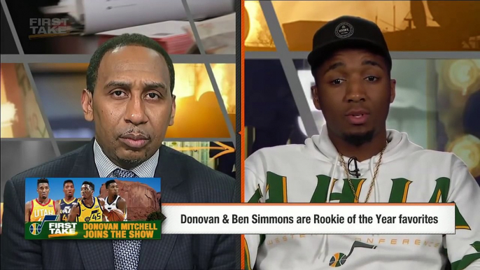 Donovan Mitchell talks NBA Rookie of the Year and Ben Simmons on First Take | First Take | ESPN