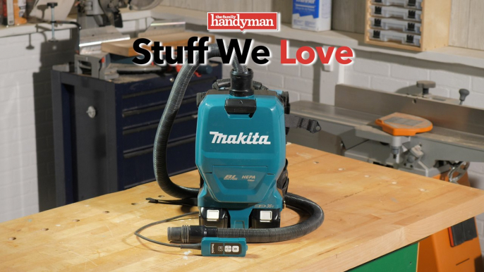 Stuff We Love: Makita 18-Volt Brushless Cordless  1/2 Gal. Backpack Extractor/Vacuum