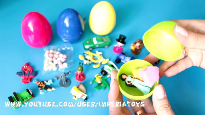 SURPRISE EGGS FROZEN DISNEY PRINCESS HELLO KITTY SPONGEBOB MASHA I MEDVED KINDER EGGS