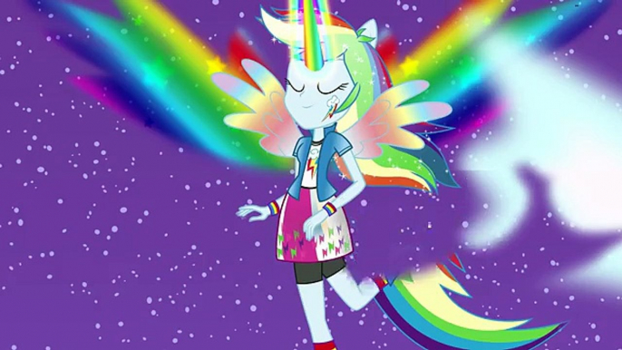 My Little Pony Transforms Equestria Girls Mane 7 into Daydream forms - MLP Color Change Video