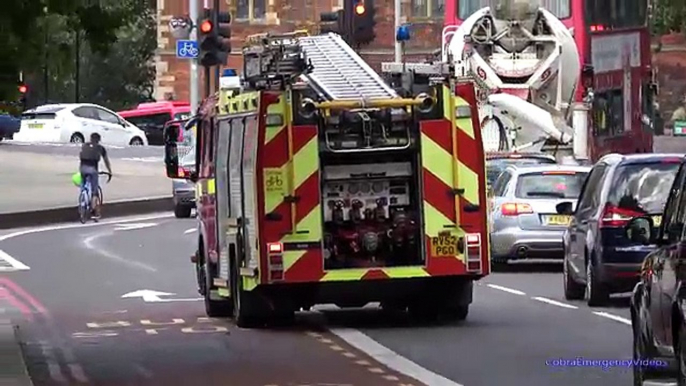 Ambulances & Police cars responding + fire engines in London