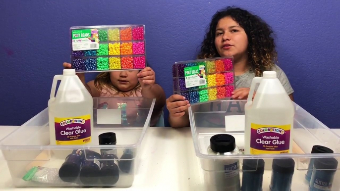 1 GALLON OF SUPER CRUNCHY GLITTER SLIME VS 1 GALLON OF SUPER CRUNCHY GLITTER SLIME