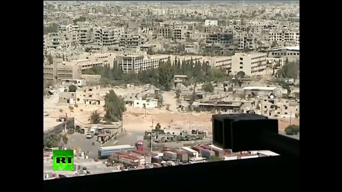 Video: Operación militar siria contra los rebeldes en los suburbios de Damasco