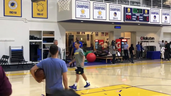 Kevin Durant works with Steve Nash during Warriors practice | NBA on ESPN