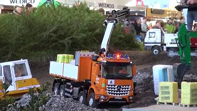 Amazing RC Construction-Site at RC FAIR Friedrichshafen_2016! RC Truck´s MAN! MB! Scania!