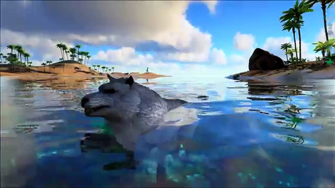 ARK Survival Evolved - PLAY AS DINO MOD, DIRE WOLF PACK GATHERING & DIMORPHODON ( Modded Gameplay )