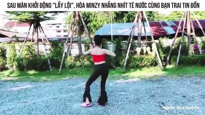 Cận cảnh Hòa Minzy "đại náo" lễ hội té nước Thái Lan cùng bạn trai tin đồn mới