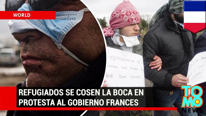 Inmigrantes iraníes se cosen la boca en protesta por las condiciones que viven en Francia