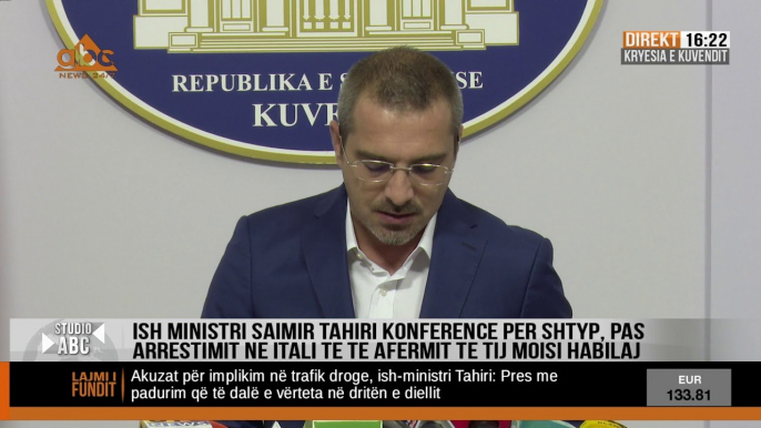 Konferenca per shtyp e Saimir Tahirit