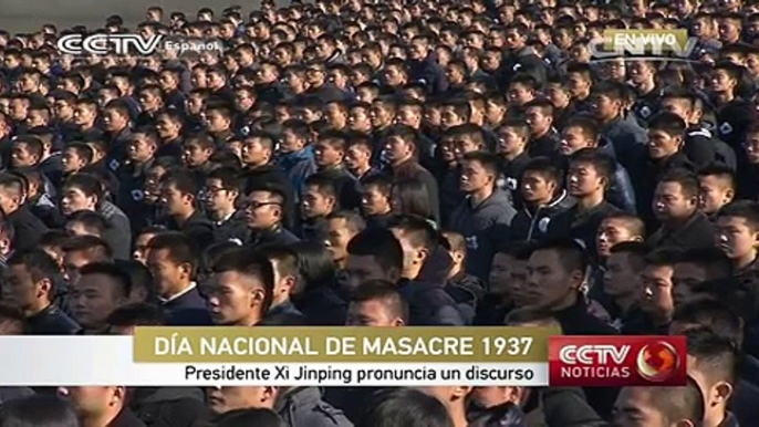 Presidente chino Xi Jinping pronuncia un discurso en la ceremonia conmemorativa nacional