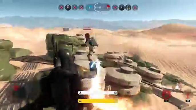 STAR WARS Battlefront Glitch - Boba Fett works for the Rebels!