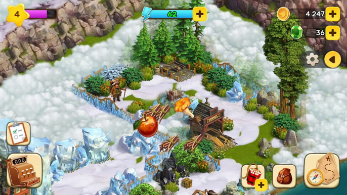 Klondike Adventures visit WIND'S SONG use SWEET SHOP create FEEDER Beginning Gamplay 8 Level up