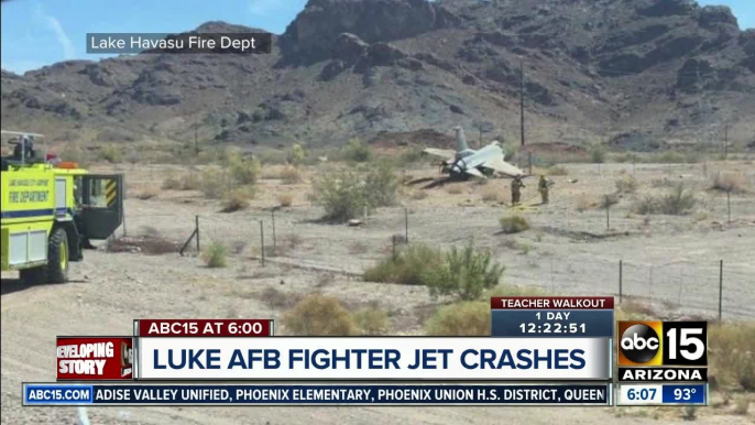Latest on Luke Air Force Base fighter jet crash
