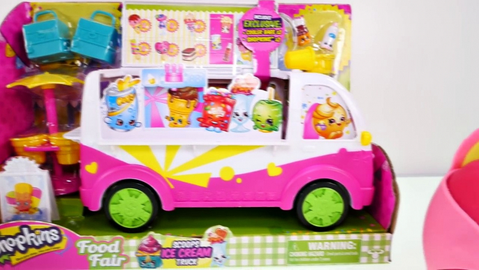 SHOPKINS Carrito de Helados Play Doh - - - Shopkins Feria de Comida + Huevos Sorpresa