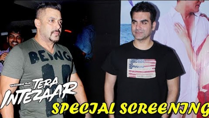 Salman Khan के भाई Arbaaz Khan पोहचे Tera Intezaar स्पेशल स्क्रीनिंग