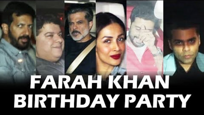 Farah Khan के Birthday पार्टी पर पोहचे सितारे | Malaika Arora, Karan Johar, Abhishek Bachchan