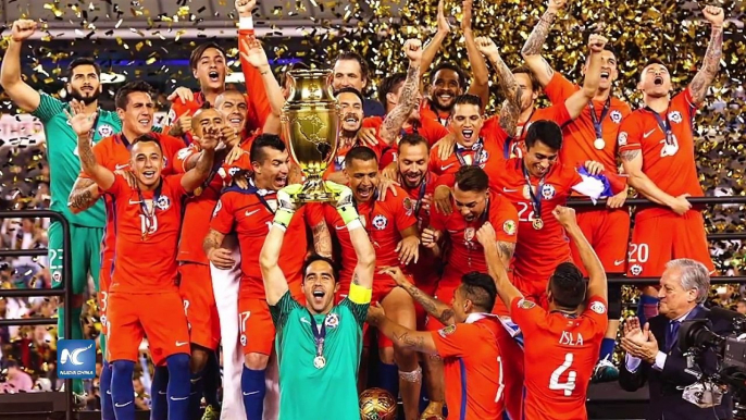Celebran chilenos segundo campeonato de Copa América