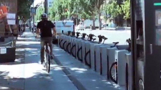 Instalan servicio de bicicletas para uso público en Madrid