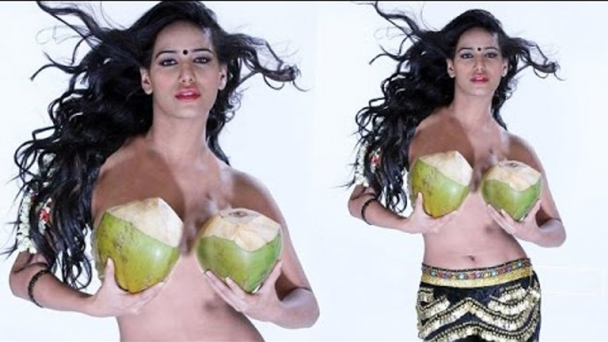 Poonam Pandey Hides Her BOSSOMS Behind Coconut