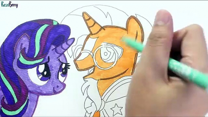 My little pony coloring book MLP coloring pages for kids Starlight Glimmer and Sunburts