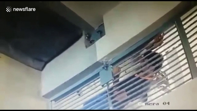 Two prisoners escape lock-up overpowering guard in filmi style