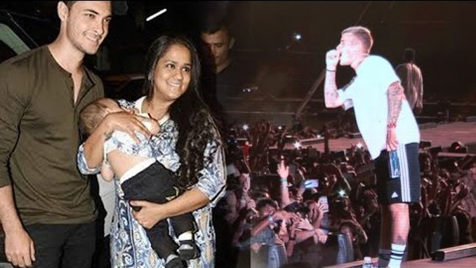 Salman Khan's Sister Arpita & Nephew Ahil At Justin Bieber India Concert | Purpose India Tour