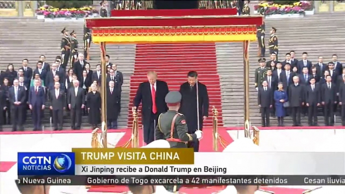 Xi Jinping recibe a Donald Trump en Beijing