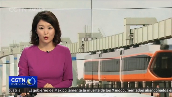 Comienzan las pruebas del tren colgante más rápido de China