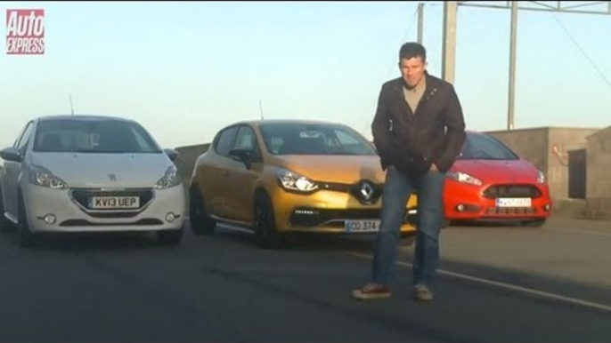 Ford Fiesta ST vs Peugeot 208 GTi vs Renault Clio RS - Auto Express