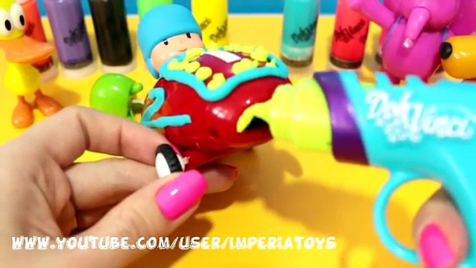 Pocoyo Play-doh DohVinci DIY Ornaments Toy Pocoyo Cars PlayDoh Vinci