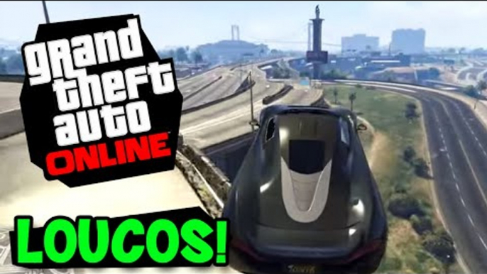 OS CARROS SABEM VOAR!! :O SALTOS LOUCOS!! - GTA V Online (PC)