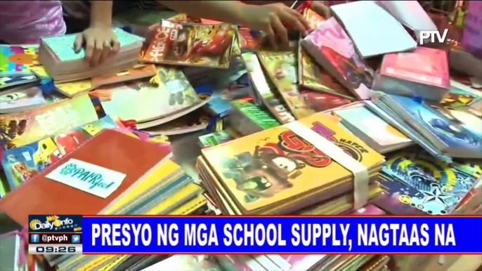 Presyo ng mga school supply, nagtaas na