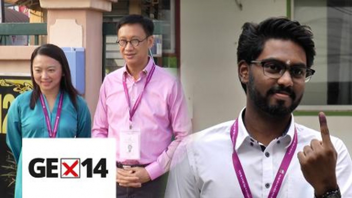 Hannah Yeoh, Wong Chen and Prabakaran cast their votes