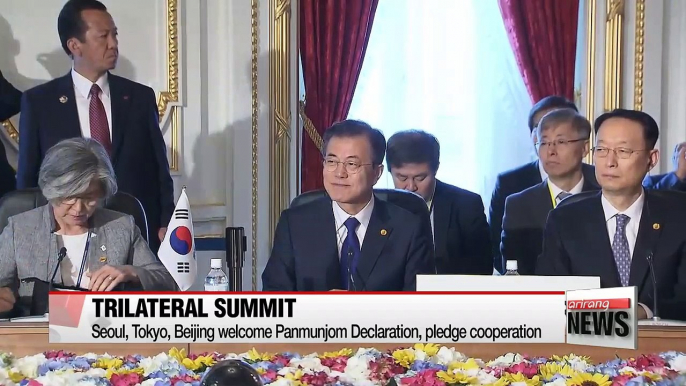 Seoul, Tokyo, Beijing welcome Panmunjom Declaration, pledge cooperation