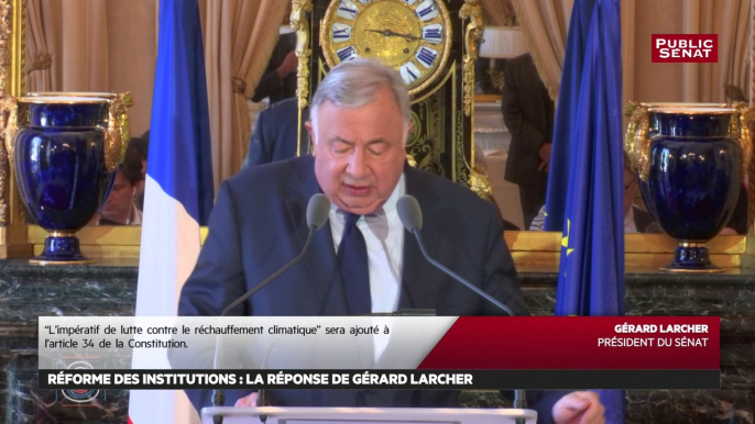 « Le temps du débat parlementaire est arrivé » déclare Gérard Larcher