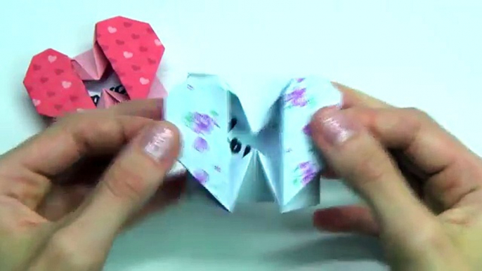 DIY paper crafts - Origami Heart Box & Envelope with Secret Message valentines day / Julia DIY