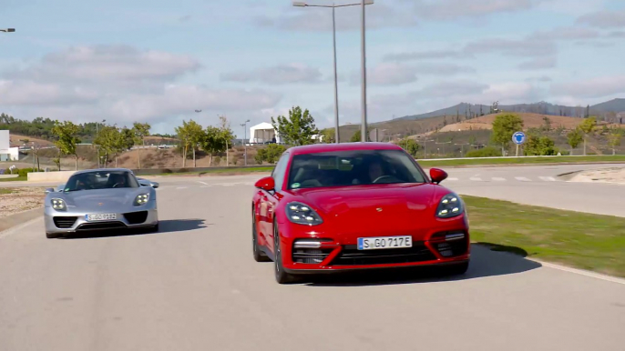 Porsche 918 Spyder & Panamera Turbo S E-Hybrid Sport Turismo in Carmine Red Hybrid Trackdays