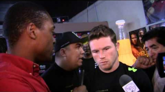 Saul Canelo Alvarez on Floyd Mayweather vs Manny Pacquiao & Fighting Miguel Cotto