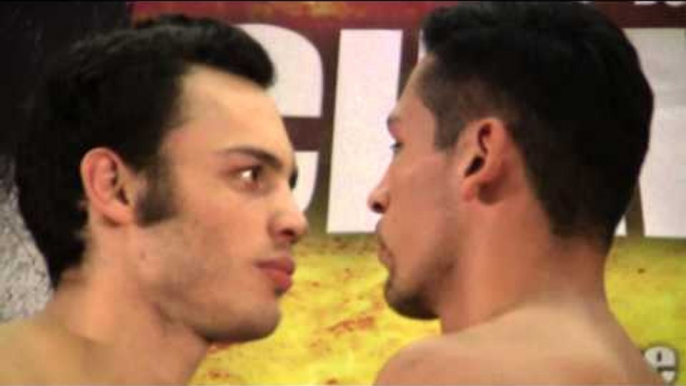 Julio Cesar Chavez Jr vs Marcos Reyes HEATED! FACE OFF @ WEIGH IN