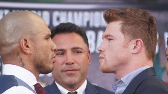 Saul Canelo Alvarez vs Miguel Cotto - FACE OFF!