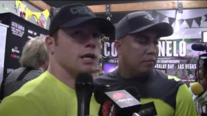 Canelo Saul Alvarez Answers Media Questions At Workout for Fight vs Miguel Cotto