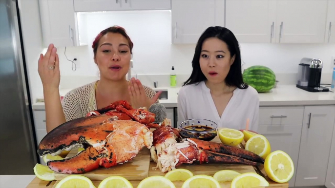 15LB LOBSTER 랍스타 MUKBANG 먹방 W/STEPHANIE SOO (MISSMANGOBUTT) SEAFOOD BOIL