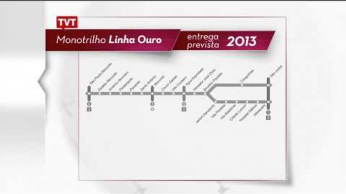 Paralisadas obras de 17 estações das 2 linhas dos monotrilhos