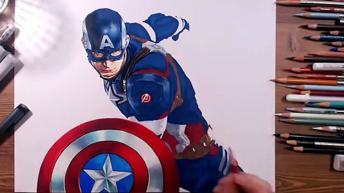 Captain America (Chris Evans) - Speed drawing | drawholic