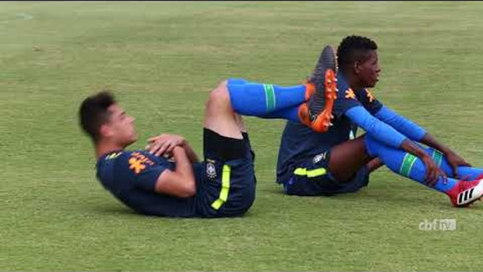 Seleção Brasileira Sub-20 faz último trabalho antes de jogo treino contra o Corinthians