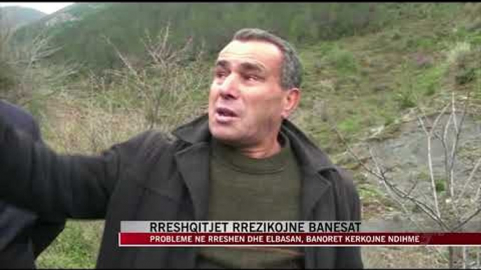 Rrëshqitjet e dherave rrezikojnë banesat në Rrëshen e Elbasan - News, Lajme - Vizion Plus